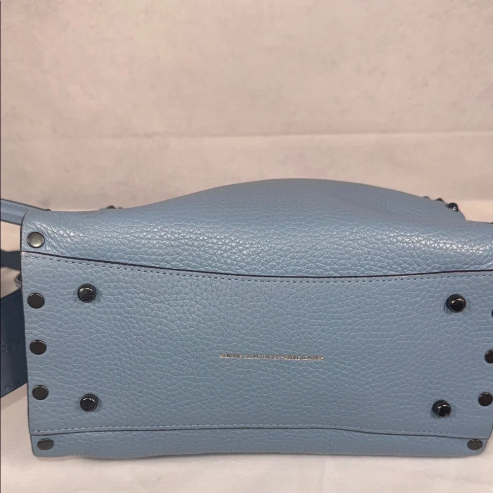 Coach Rogue Light Blue Pebbled Leather Satchel with crossbody strap - Picture 10 of 10